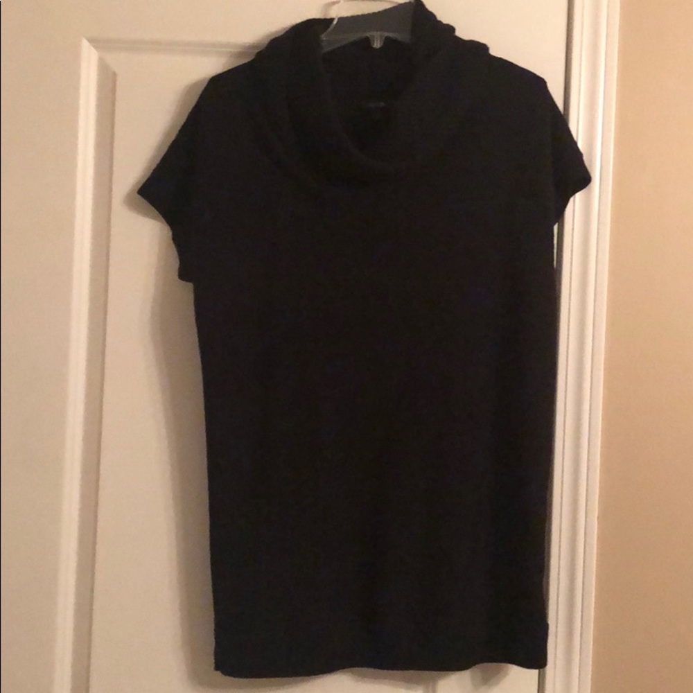 Black cowl neck sweater dress